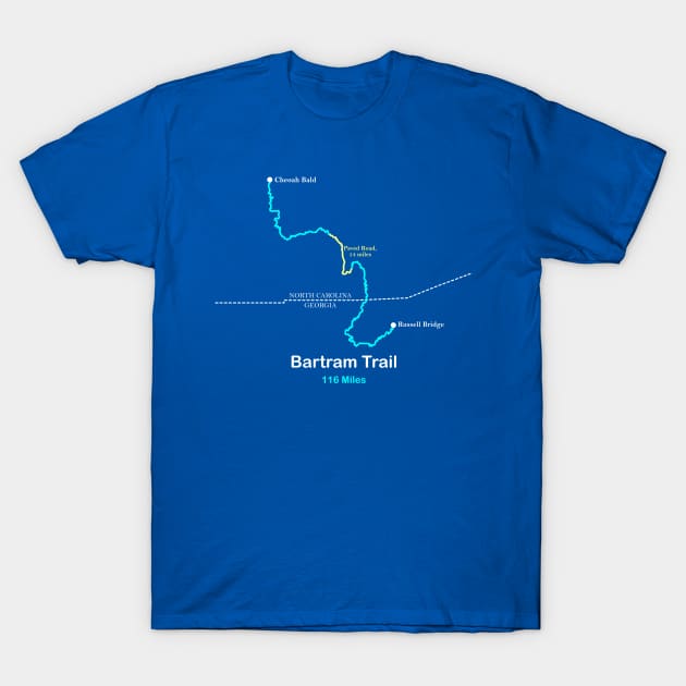 Route Map of the Bartram Trail T-Shirt by numpdog